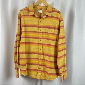 Hurley XL Portland Organic Flannel Long sleeve Shirt Pebble Button Down Outdoor